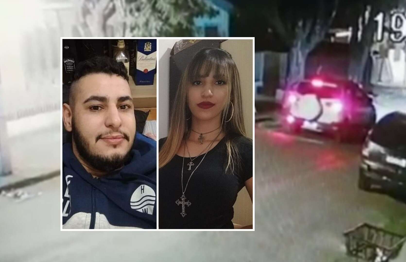 Imagens mostram últimos momentos da jovem morta pelo esposo em Sarandi