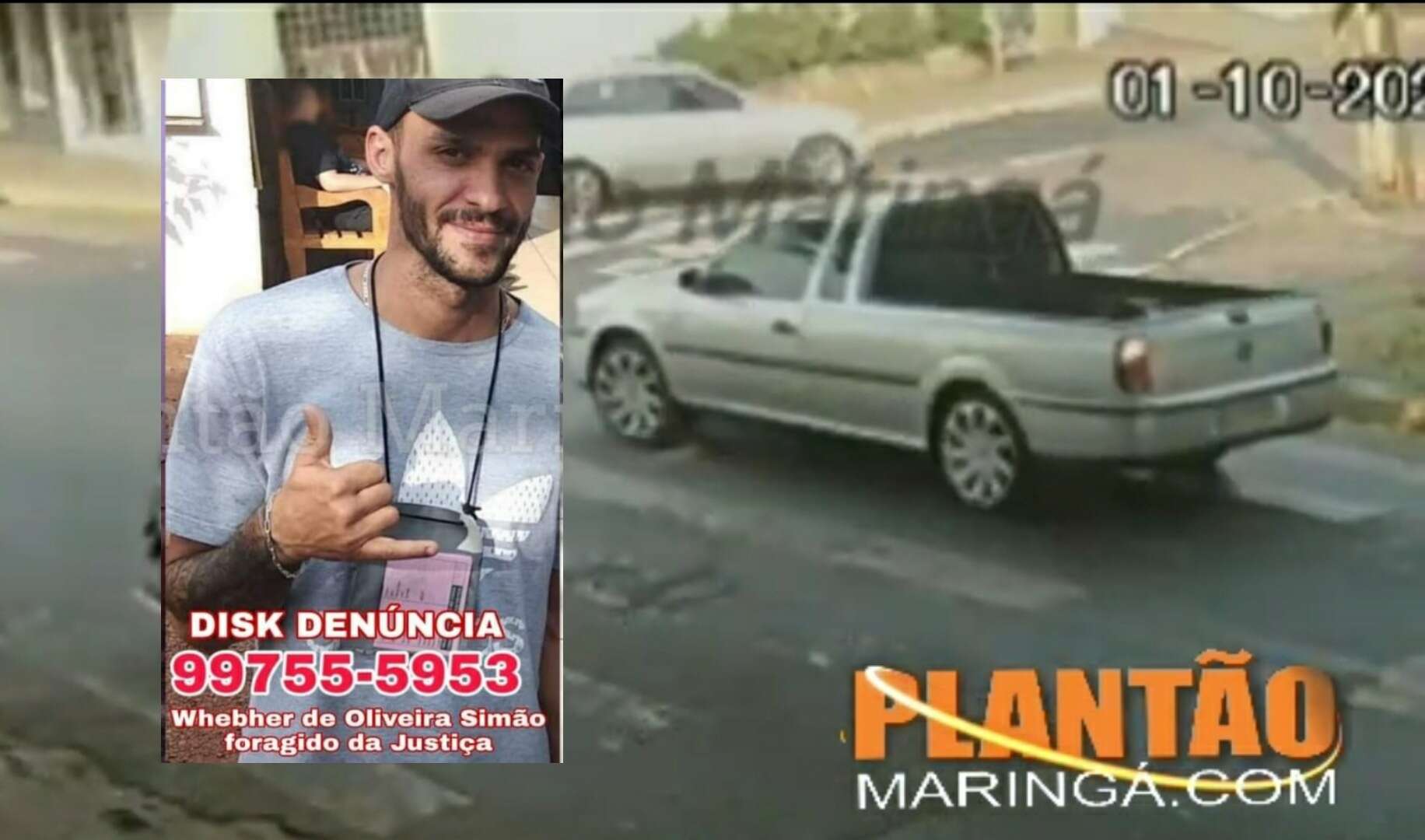 Vídeo mostra homem que agrediu namorada em Paiçandu fugindo e sofrendo