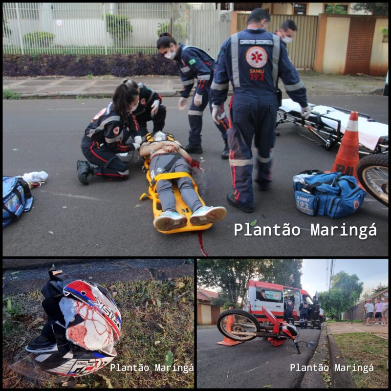 Motociclista sofre ferimentos graves após acidente em Maringá Plantão