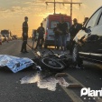 Fotos de A caminho do trabalho motociclista morre após bater em carro e ser atropelado por caminhão em Maringá