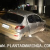 Fotos de Acidente deixa três feridos e carro destruído no centro de Maringá