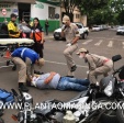 Fotos de Acidente entre duas motos deixa dois motociclistas feridos em Maringá