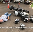 Fotos de Acidente entre duas motos deixa dois motociclistas feridos em Maringá