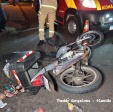 Fotos de Acidente envolvendo equipe médica do SAMU, deixa motociclista ferido em Maringá