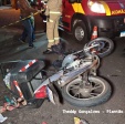 Fotos de Acidente envolvendo equipe médica do SAMU, deixa motociclista ferido em Maringá