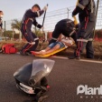 Fotos de Após conversão proibida, motociclista e garupa sofreram ferimentos graves em Sarandi