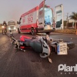 Fotos de Após conversão proibida, motociclista e garupa sofreram ferimentos graves em Sarandi