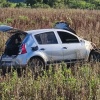 Fotos de Após roubo, assaltante morre e outro fica gravemente ferido depois de capotar carro