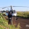 Fotos de Avião com 2 tripulantes faz pouso forçado próximo ao contorno sul em Maringá