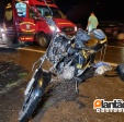 Fotos de Câmera de segurança mostra motociclista que atropelou e matou segurança em Maringá, estava com o farol apagado