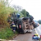 Fotos de Câmera de segurança registra acidente com carreta carregada de cal entre Maringá e Floresta