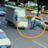 Fotos de Câmera de segurança registra acidente impressionante com motociclista em Maringá; vídeo