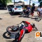 Fotos de Câmera de segurança registra acidente que deixou motociclista em estado gravíssimo em Maringá