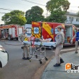 Fotos de Câmera de segurança registra acidente que deixou quatro pessoas feridas em Maringá