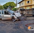 Fotos de Câmera de segurança registra acidente que deixou quatro pessoas feridas em Maringá