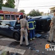 Fotos de Câmera de segurança registra acidente que deixou quatro pessoas feridas em Maringá