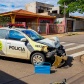 Fotos de Câmera de segurança registrou acidente com viatura da Polícia Militar em Maringá