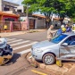 Fotos de Câmera de segurança registrou acidente com viatura da Polícia Militar em Maringá