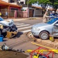 Fotos de Câmera de segurança registrou acidente com viatura da Polícia Militar em Maringá