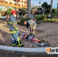 Fotos de Câmera de segurança registrou acidente que deixou cinco pessoas feridas em Maringá