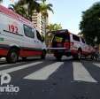 Fotos de Câmera registra acidente que deixou motociclista em estado gravíssimo, em Maringá