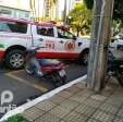 Fotos de Câmera registra acidente que deixou motociclista em estado gravíssimo, em Maringá