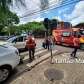 Fotos de Câmera registra momento em que motociclista é arremessada após ser atingida por carro que avançou preferencial em Maringá