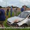 Fotos de Capotamento de veículo, deixa duas pessoas feridas na marginal da PR-323