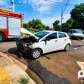 Fotos de Carro capota após ser atingido por outro veículo em Maringá