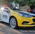 Fotos de Carro derruba muro e invade quintal de residência após acidente em Maringá