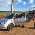 Fotos de Carro que pode ter sido usado em tentativa de homicídio em Maringá, é encontrado com marcas de tiros