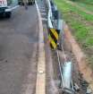 Fotos de Casal é intubado após moto bater em guard rail na rodovia BR-376 em Mandaguaçu