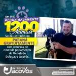 Fotos de Com recursos do Delegado Jacovós, 1200 animais serão castrados no PR