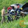 Fotos de Imprudência; carro com 7 ocupantes capota na rodovia PR-317 em Maringá