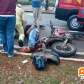 Fotos de Fio solto no meio da rua provoca grave acidente e deixa dois motociclistas feridos em Maringá; um deles em estado grave