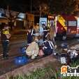 Fotos de Homem sofre ferimentos graves ao bater motocicleta em poste em Maringá