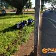 Fotos de Jovem fica ferido após cair de moto na rotatória da anpr em Maringá