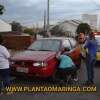 Fotos de Maringá; adolescente rouba carro, bate em veículo estacionado e é apreendido