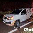 Fotos de Motoboy de Maringá fica preso embaixo de carro após colisão na rodovia BR-376 em Marialva