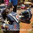 Fotos de Motoboy fica ferido após acidente com carreta na marginal da PR-323 entre Maringá e Paiçandu