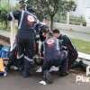 Fotos de Motociclista corre risco de ter pé amputado após queda de moto enquanto empinava em Maringá