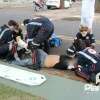 Fotos de Motociclista corre risco de ter pé amputado após queda de moto enquanto empinava em Maringá