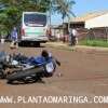 Fotos de Motociclista é socorrido em estado grave após bater em ônibus da TCCC em Maringá