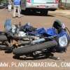 Fotos de Motociclista é socorrido em estado grave após bater em ônibus da TCCC em Maringá