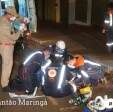 Fotos de Motociclista é socorrido em estado grave após bater em poste, em Maringá