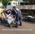 Fotos de Motociclista fica ferida ao bater na traseira de caminhão em Maringá