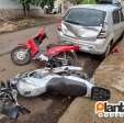 Fotos de Motociclista fica gravemente ferido ao bater em carro estacionado em Sarandi