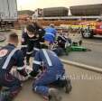 Fotos de Motociclista sofre traumatismo craniano após colidir com carreta na PR-323