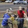 Fotos de Motorista bate em moto, perde controle da direção e camionete capota deixando 4 pessoas feridas