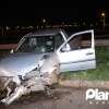 Fotos de Motorista fica ferido após bater em guard rail, do contorno norte em Maringá